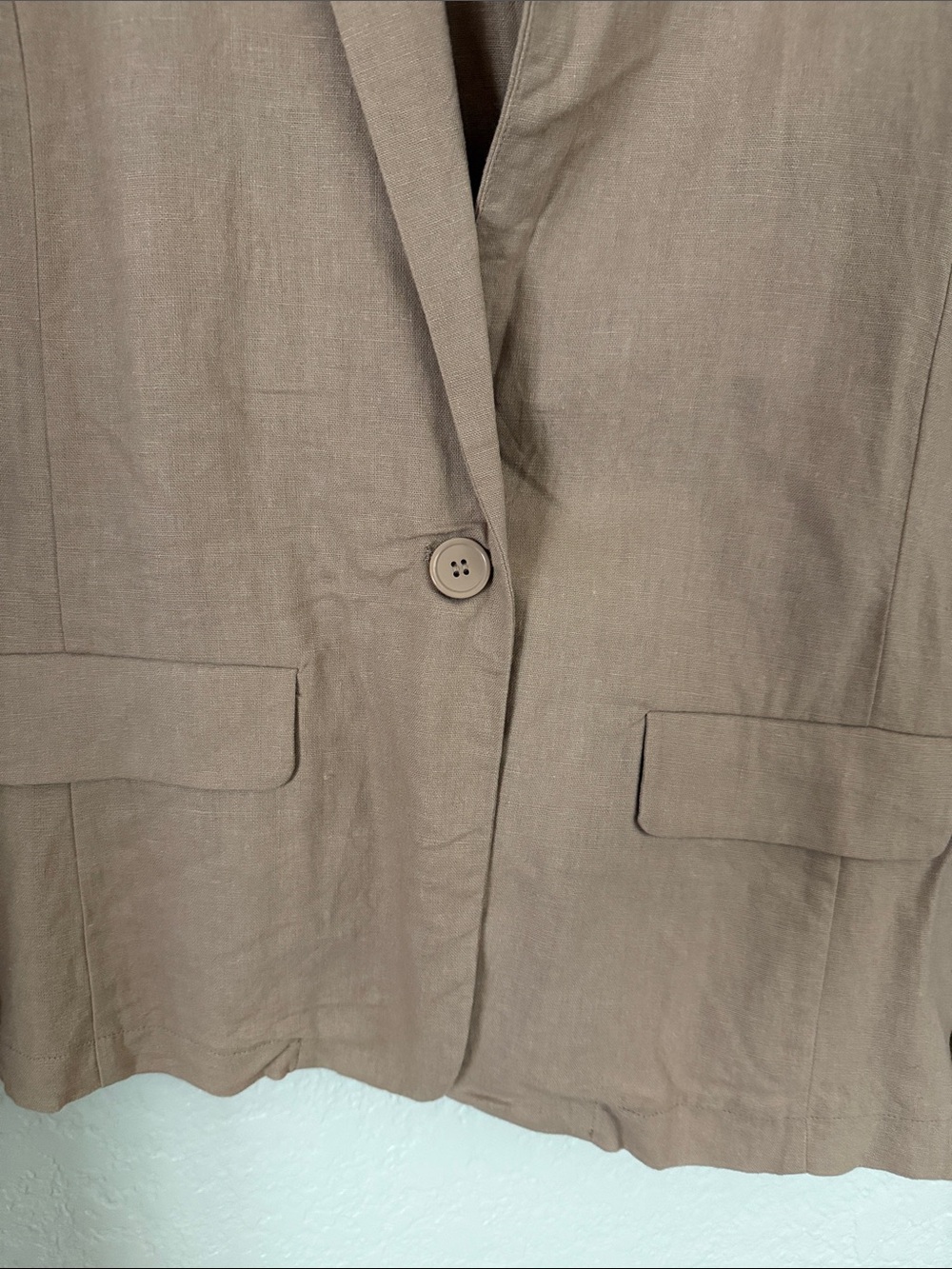 Madison Beige-Taupe Single-Button Blazer - Picture 3 of 5